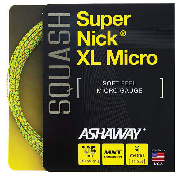 XX-Ashaway Supernick XL Micro Squash (Yellow) YEL vid-40222005231703 @size_18 ^color_YEL