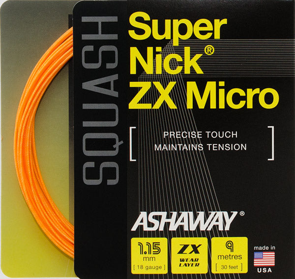 Ashaway Supernick ZX Micro Squash vid-40205069746263 @size_OS ^color_ORG