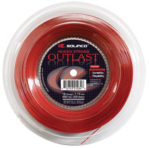 Solinco Outlast Reel 656' (Red) vid-40174004076631