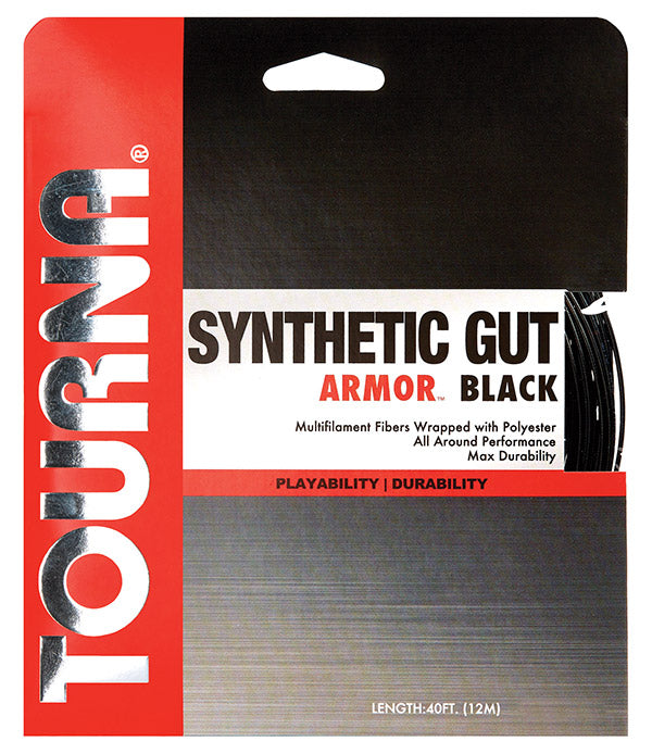 Tourna Synthetic Gut Armor Black 17g vid-40174690369623