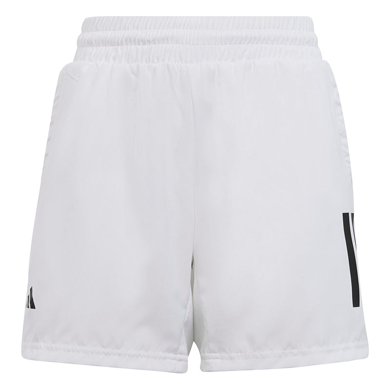 adidas Boys Club 3 Stripe Short (White) vid-40142285635671