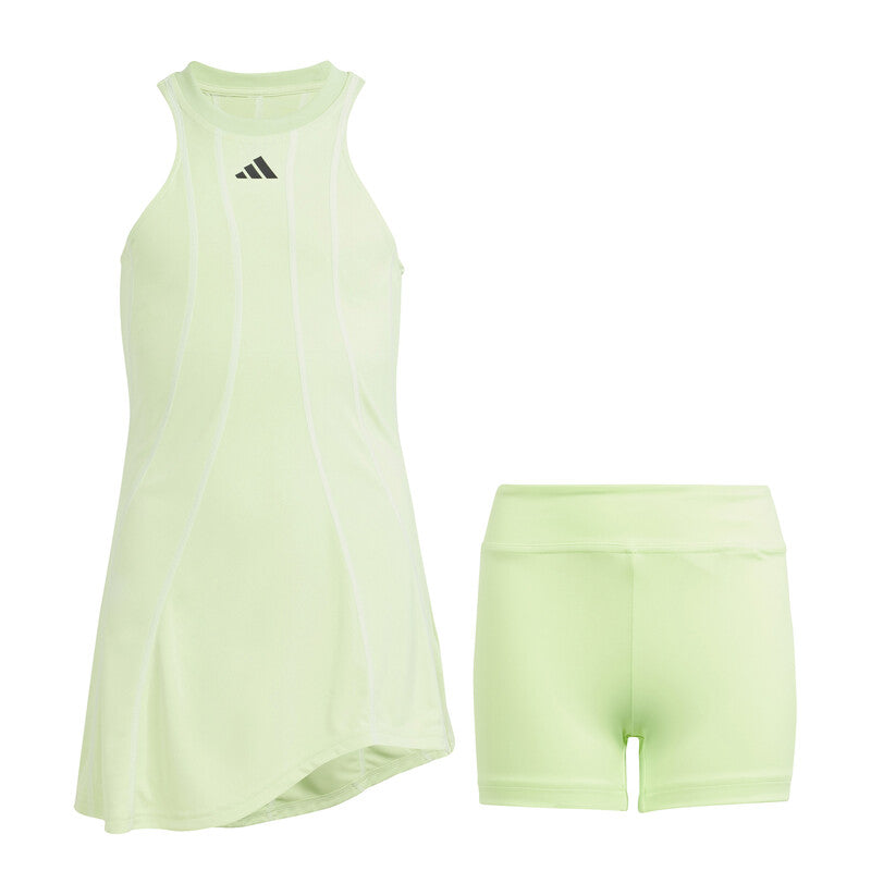 adidas Girls Pro Dress (Green Spark) vid-40378444349527 @size_S ^color_GRN