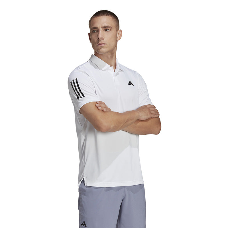 adidas Club 3 Stripe Polo (M) (White) vid-40142311194711