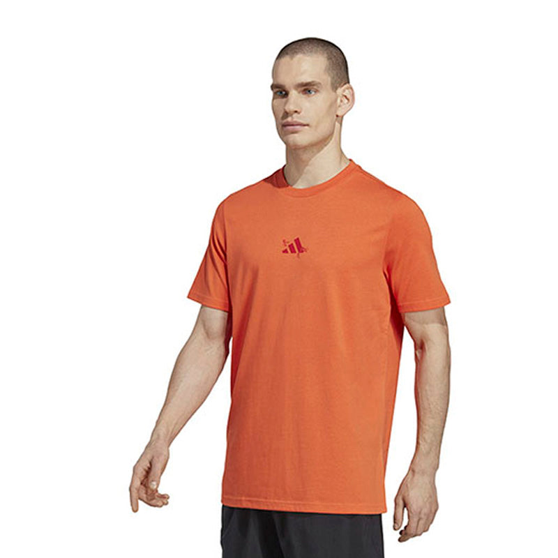 adidas Roland Garros Graphic Tee (M) (Impact Orange) vid-40175148892247