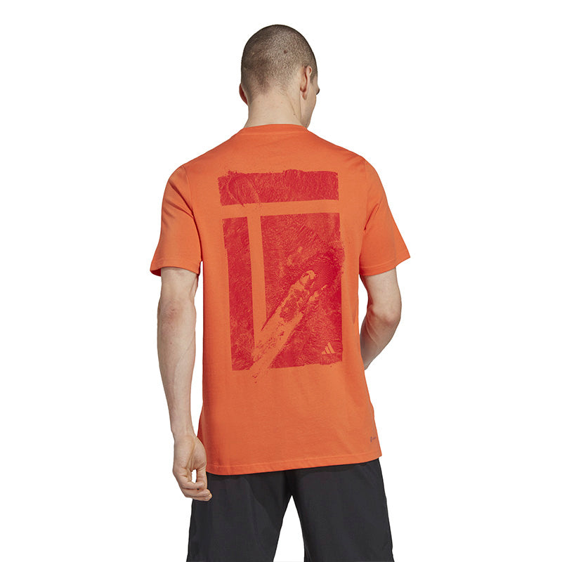 adidas Roland Garros Graphic Tee (M) (Impact Orange) vid-40175148859479