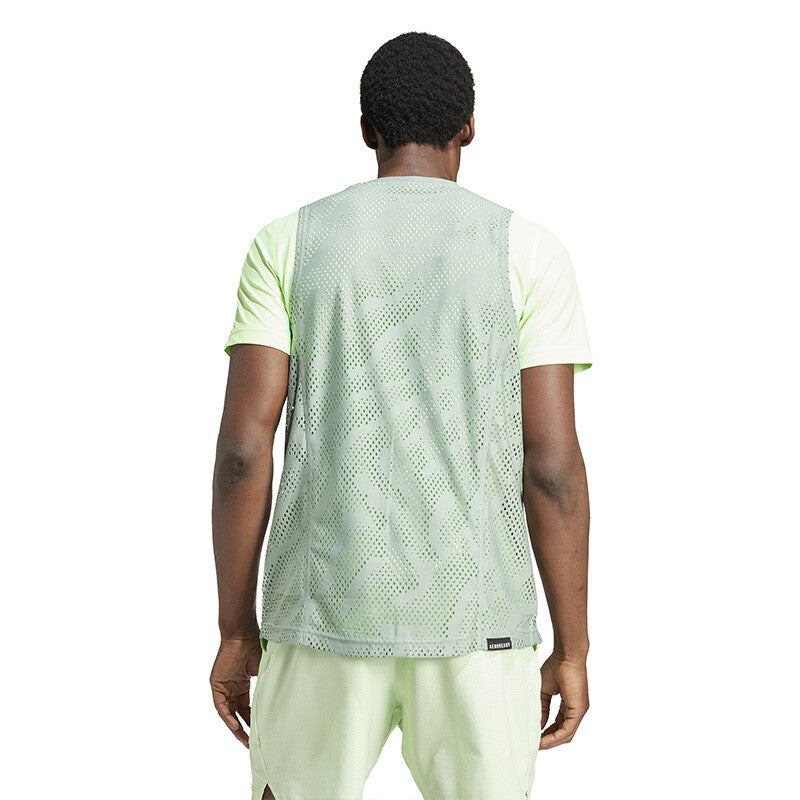adidas Mesh Layering Pro Tee (M) (Silver Green) vid-40381336092759 @size_XXL ^color_GRN