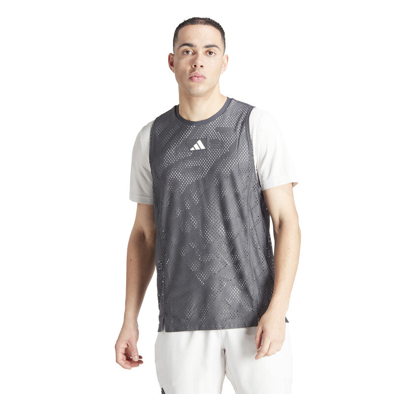 adidas Mesh Layering Pro Tee (M) (Grey) vid-40546191442007 @size_S ^color_GRY