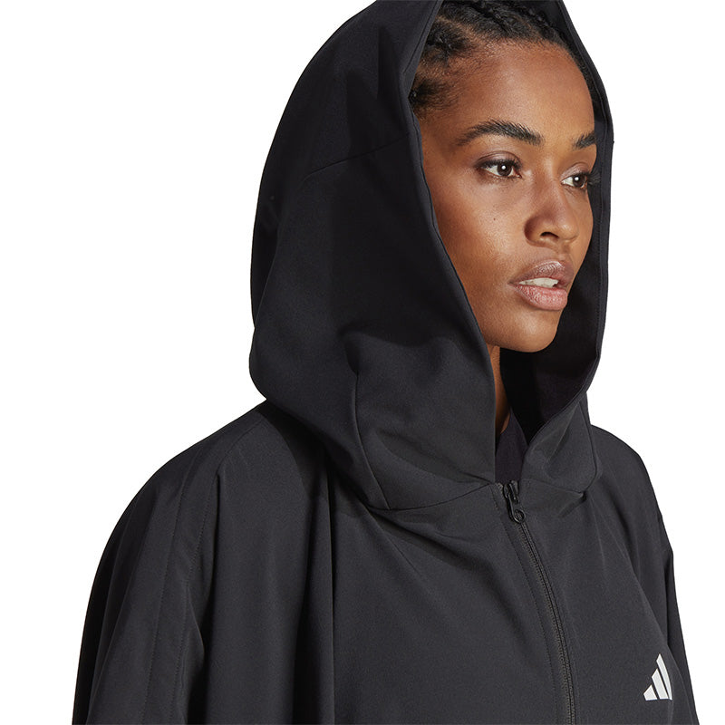 adidas Tennis Premium Jacket (W) (Black) vid-40225665089623 @size_XS ^color_BLK