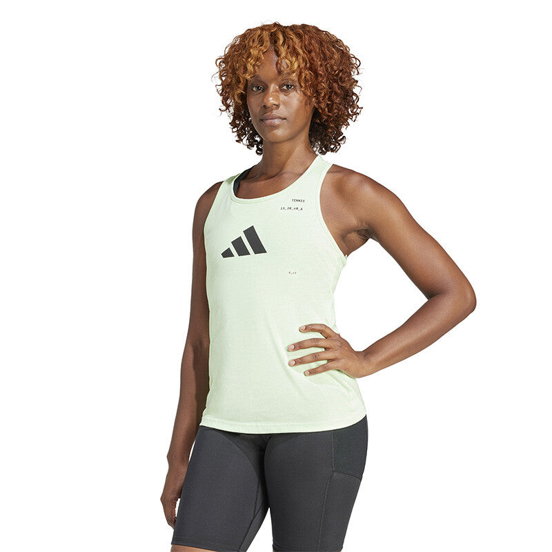 adidas Tennis Category Graphic Tank (W) (Green Spark) vid-40425899458647 @size_L ^color_GRN
