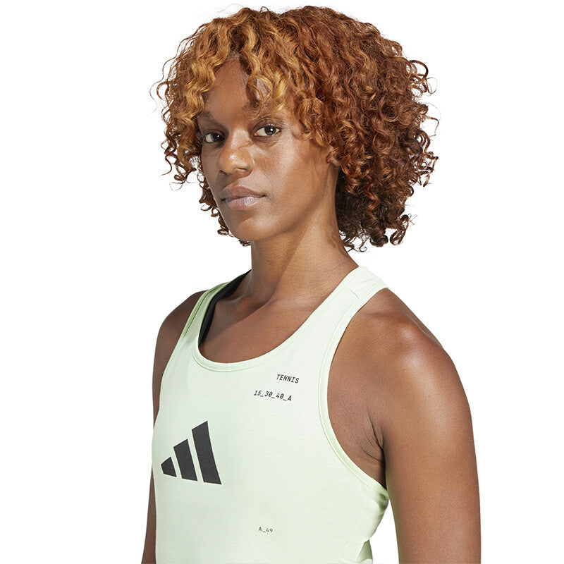 adidas Tennis Category Graphic Tank (W) (Green Spark) vid-40425899556951 @size_XL ^color_GRN