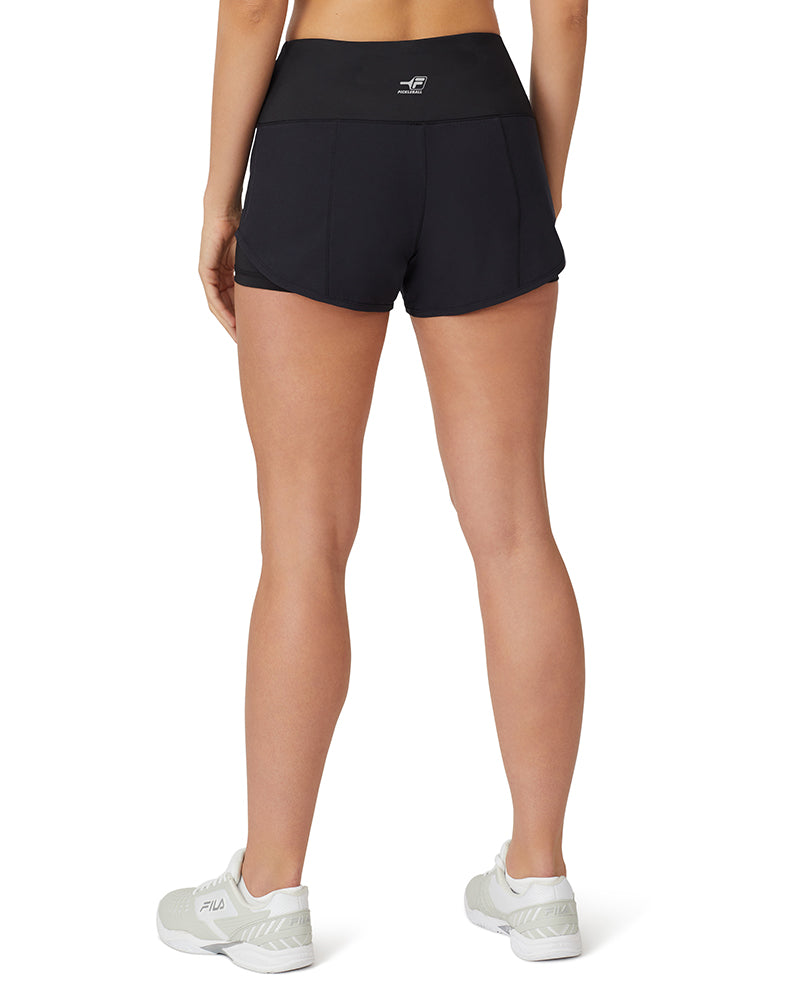 FILA Pickleball Double Layer Shorts (W) (Black) vid-40175219966039
