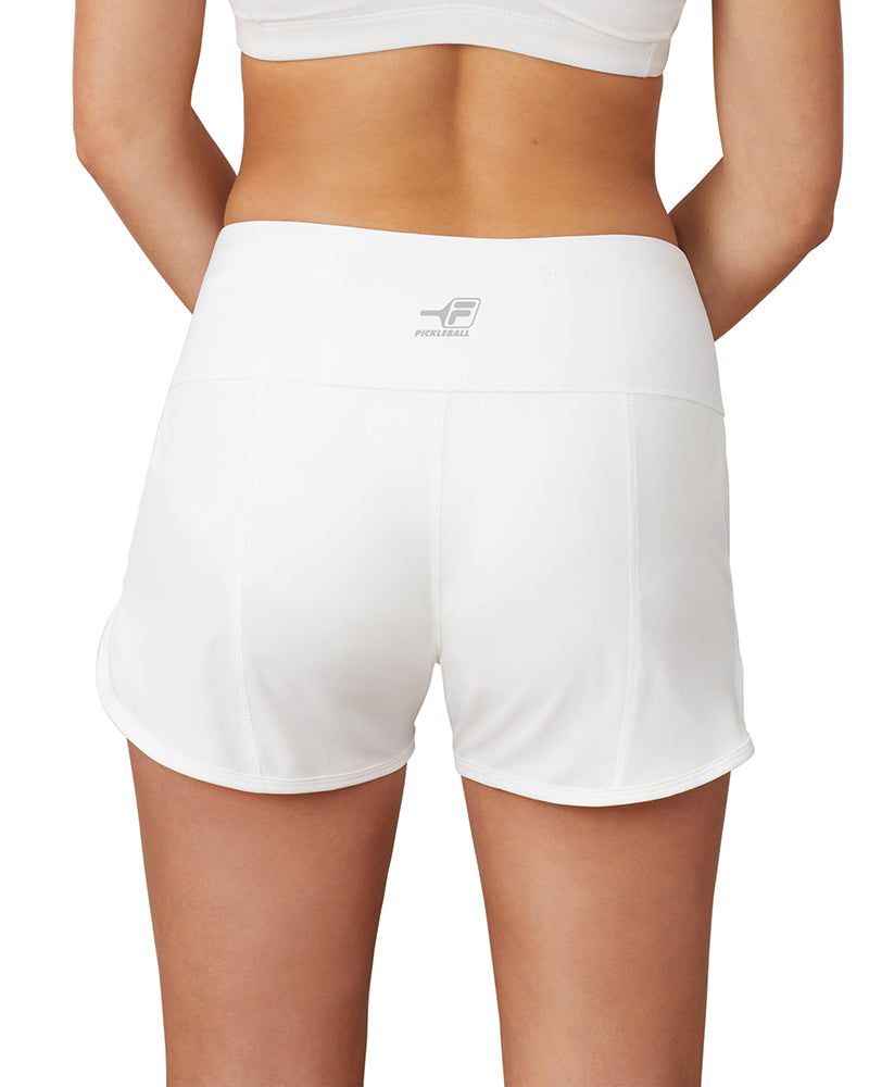 FILA Pickleball Double Layer Shorts (W) (White) vid-40175224619095