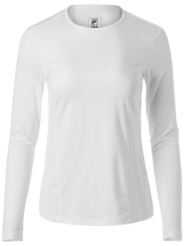 FILA Essentials UV Blocker Long Sleeve Top (W) (White) vid-40175296381015