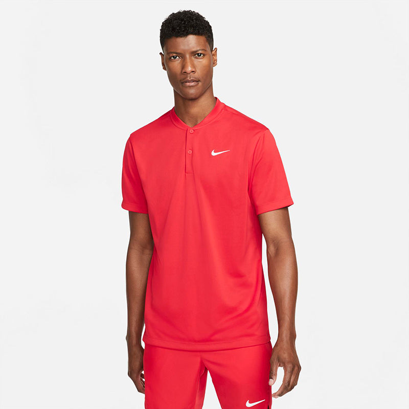 Nike Court Dri-FIT Blade Solid Polo (M) (Red) vid-40198792806487 @size_L ^color_RED