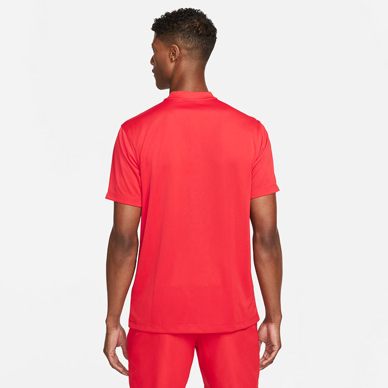 Nike Court Dri-FIT Blade Solid Polo (M) (Red) vid-40198792872023 @size_S ^color_RED