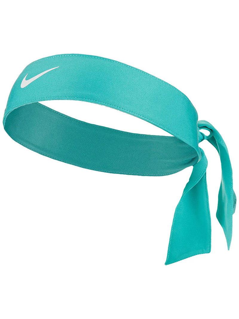 Bandeau tennis à nouer Nike Headband Premier coloris vert foncé blanc