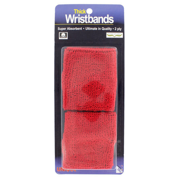 Unique Superthick Wristbands(2X) (Red) vid-40174636925015