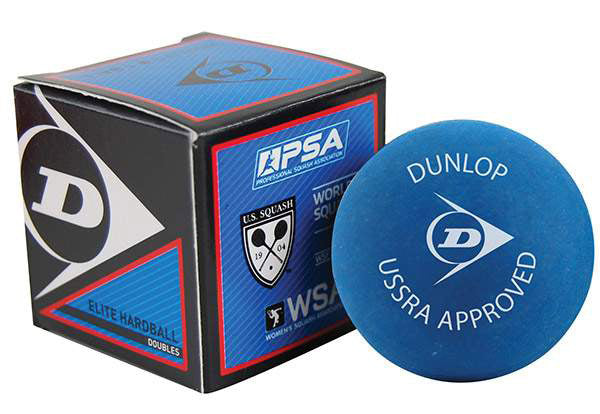 Dunlop Squash Elite Doubles Hard Ball vid-40189307846743