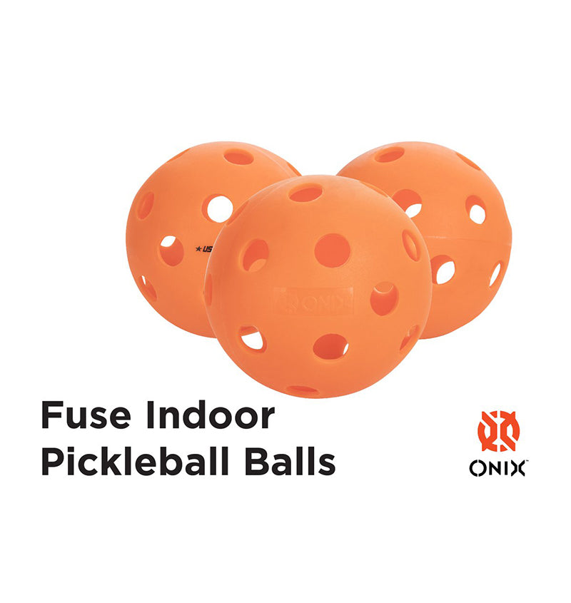Onix Fuse Indoor Pickleball (3x) (Orange) vid-40190381817943