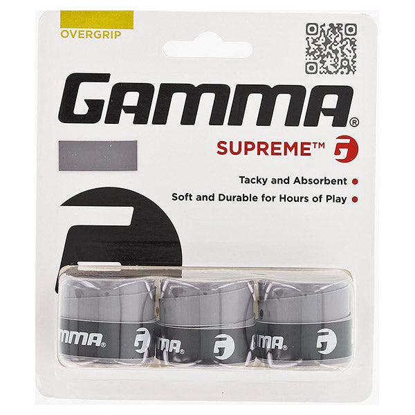 Gamma Supreme Overgrip (3x) (Grey) vid-40141948649559