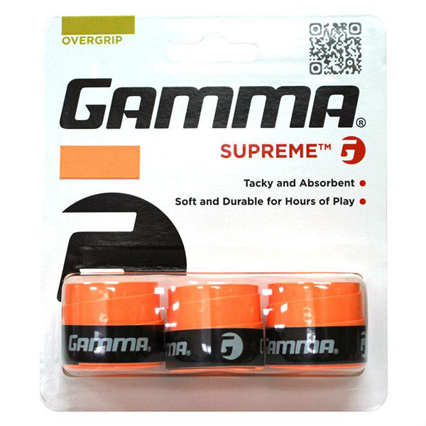 Gamma Supreme Overgrip (3x) (Orange) vid-40141948682327