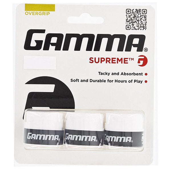 Gamma Supreme Overgrip (3x) (White) vid-40141948780631