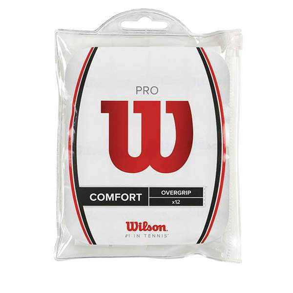 Wilson Pro Overgrip 12-Pack (White) vid-40152460165207 @size_OS ^color_NA