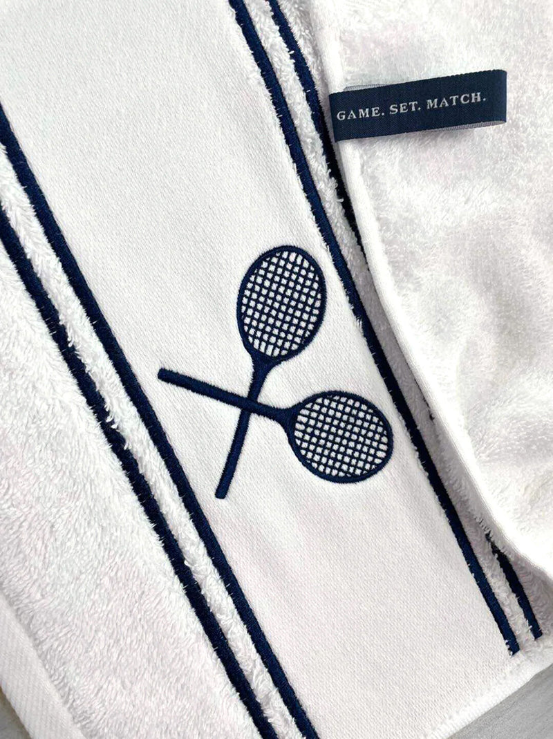 courtgirl Matchtime Towel (White/Navy) vid-40178582716503