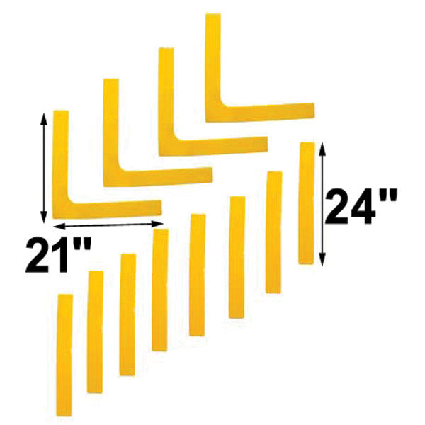 Long Lines and Corners Set (8 Lines, 4 Corner) (Yellow) vid-40182023356503